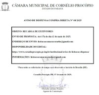 AVISO DE DISPENSA / COMPRA DIRETA Nº 08/2025