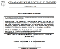 Aviso de Dispensa 002/26