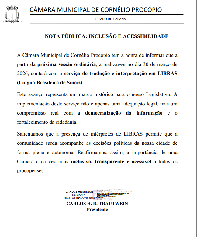 Nota Pública: Inclusão e Acessibilidade