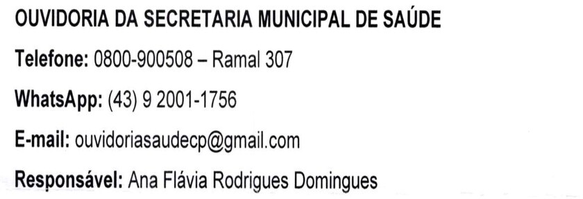 Ouvidoria Saúde - Município
